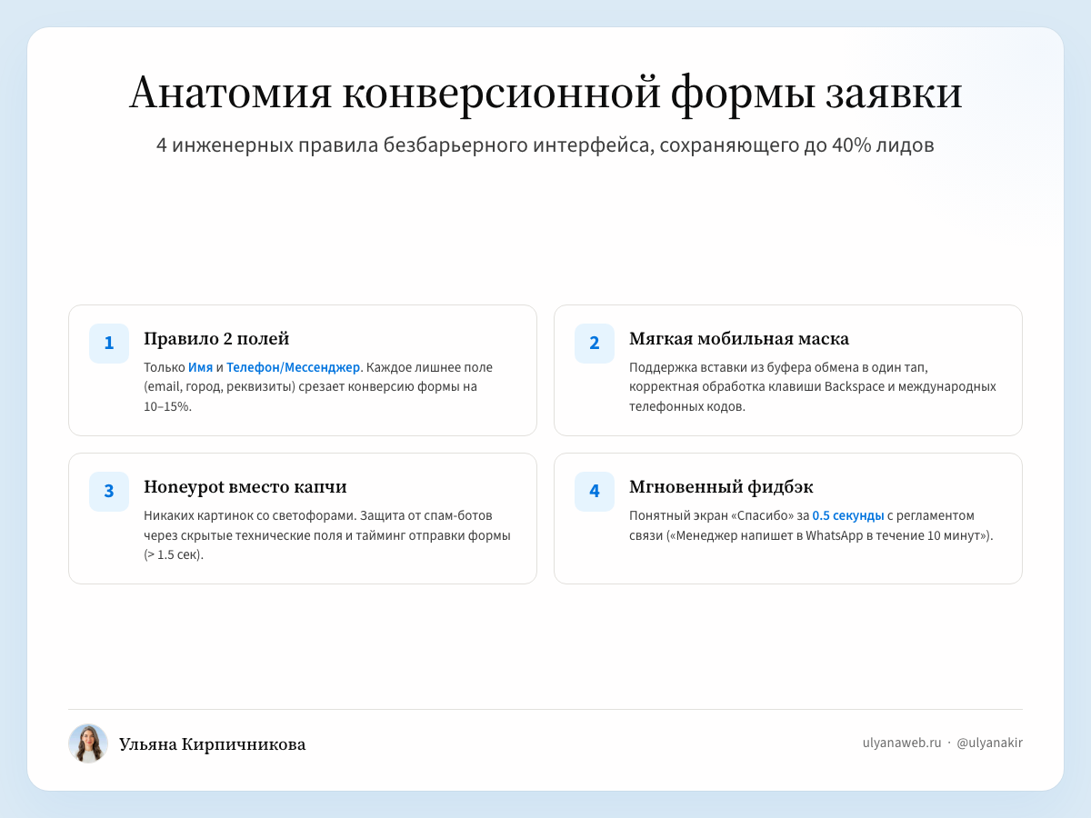Анатомия идеальной формы заявки с высокой конверсией